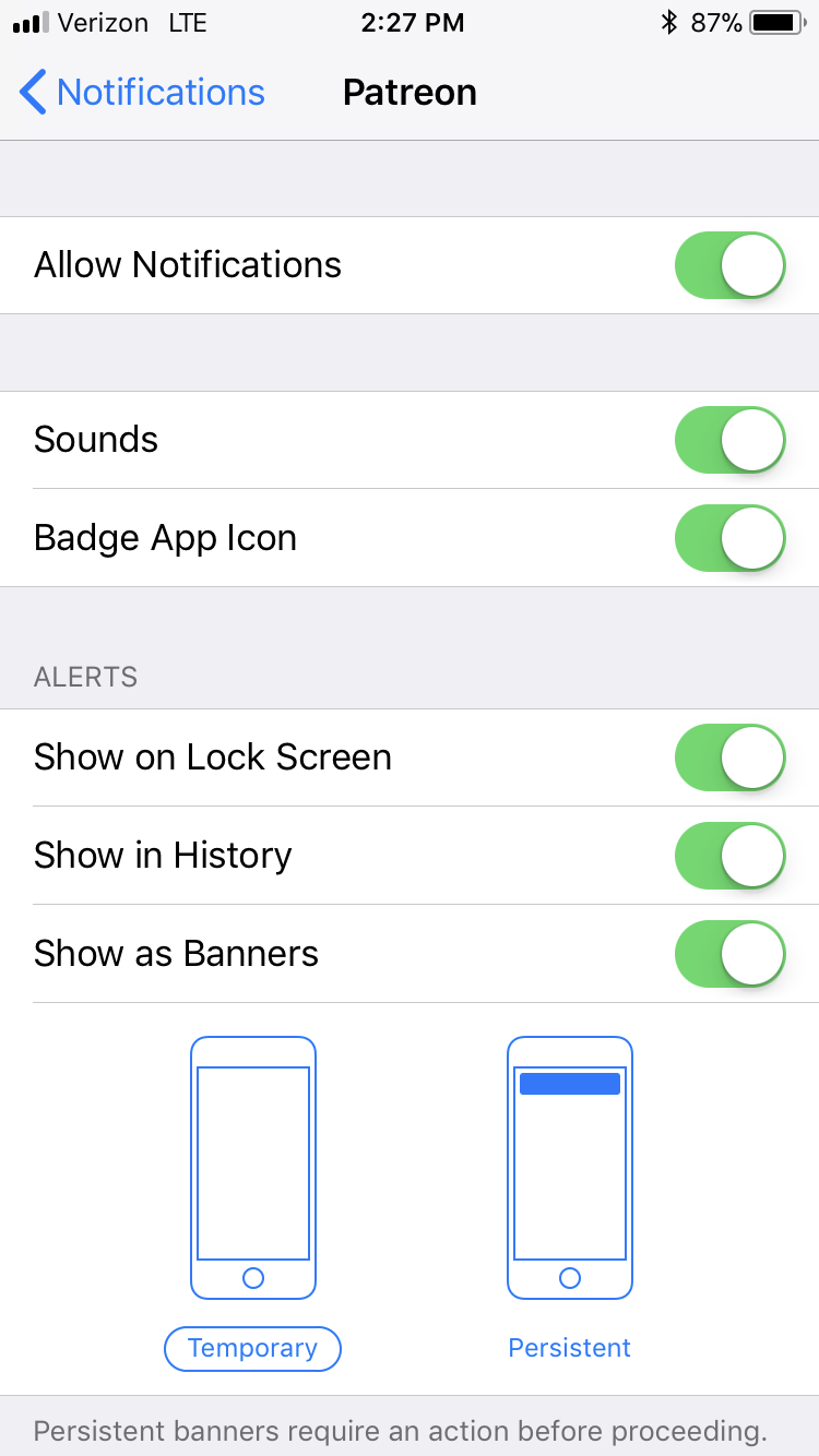 Not Receiving Push Notifications In The Patreon App Patreon Help Center - mobile push notifications roblox blog