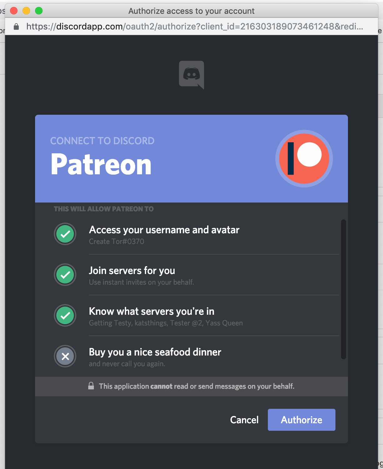 authorize access to your account and creator settings patreon png - buy fortnite account discord