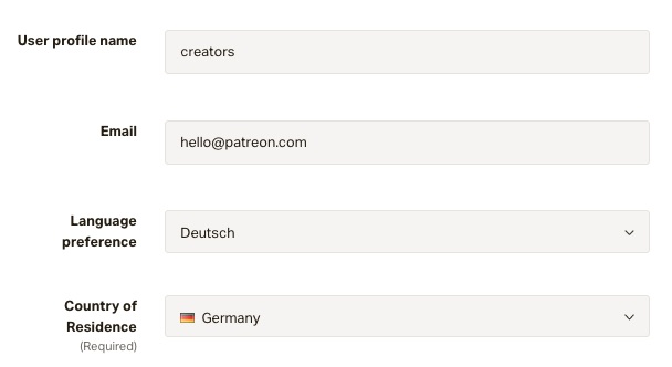 Patreon gibt es auch auf Deutsch