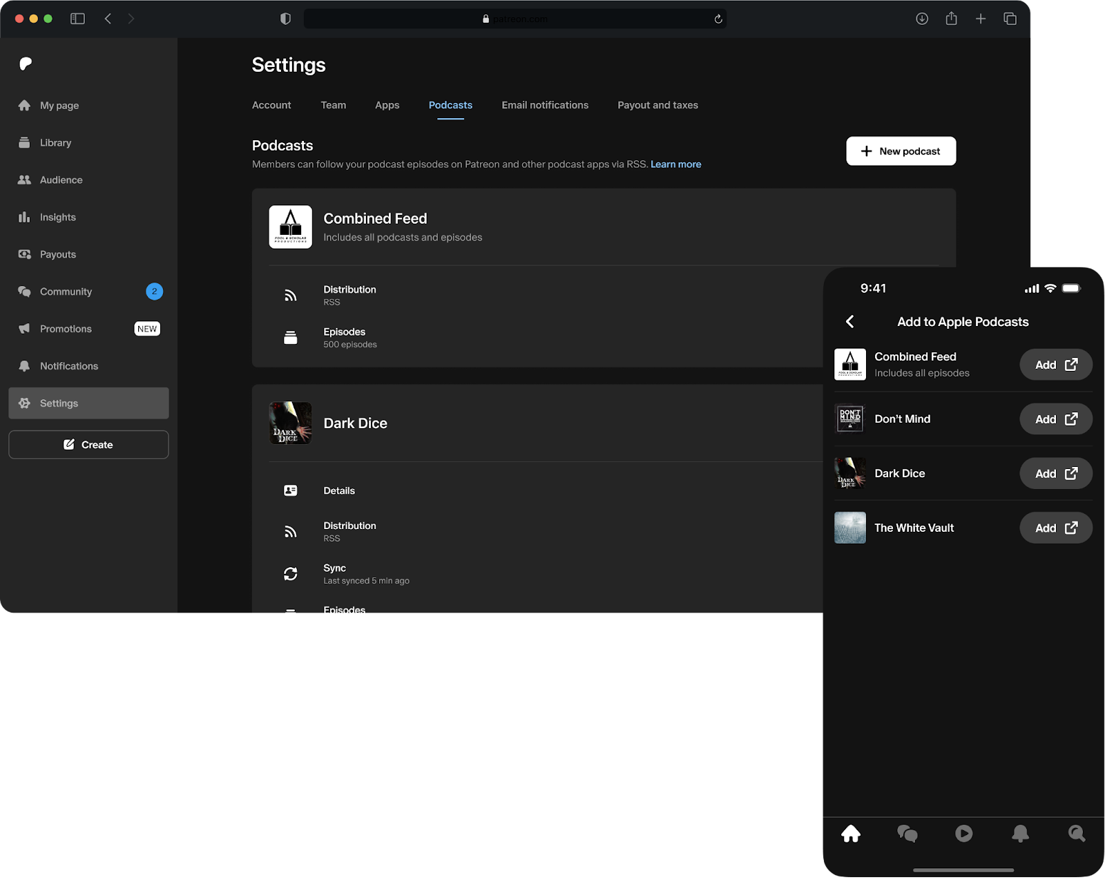 Ilustración sobre la configuración de podcasts