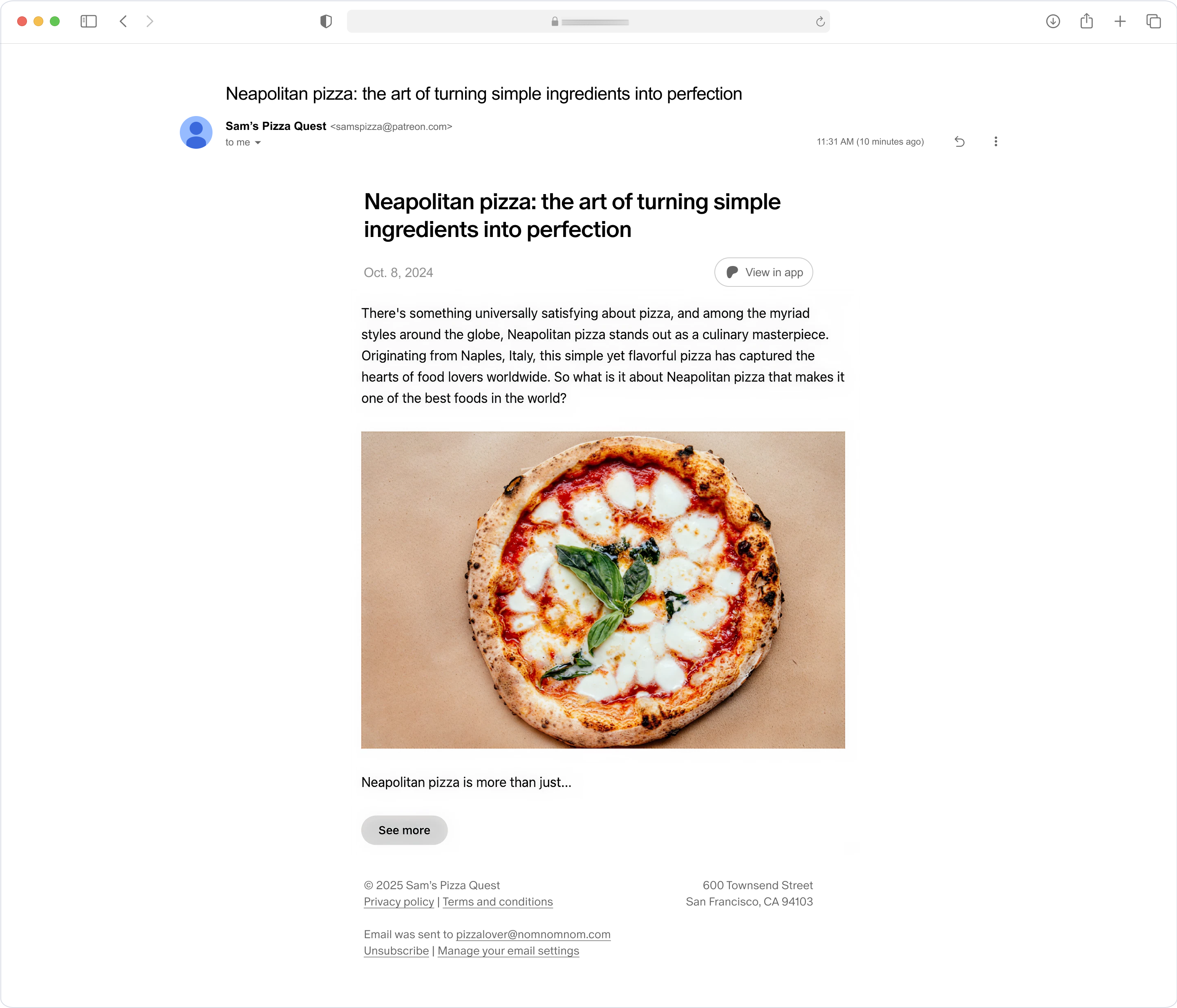 Preview post text