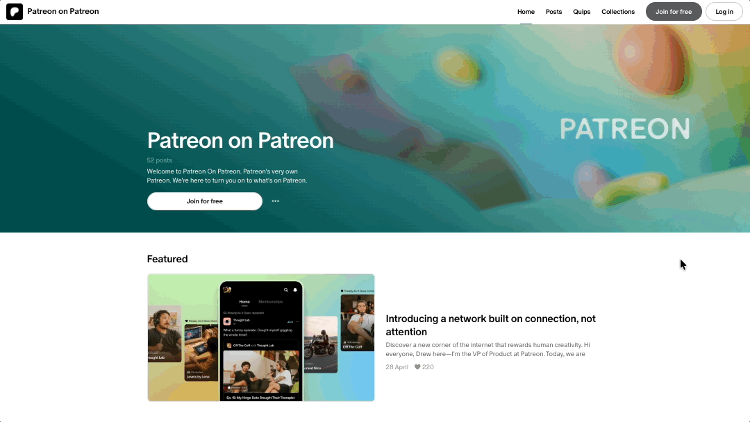 Patreon on Patreon